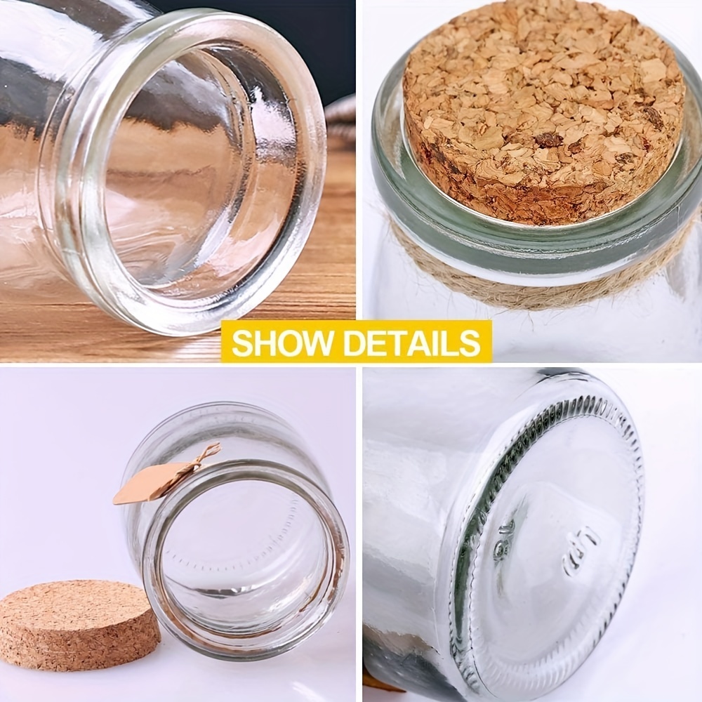 Mini Yogurt Jars, Favor Jars With Cork Lids, Glass Pudding Jars