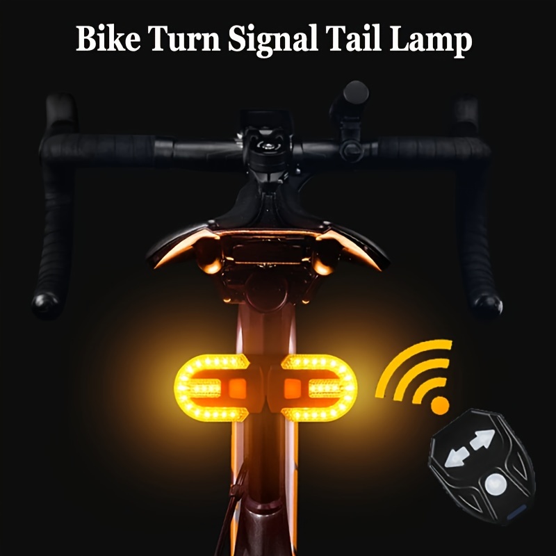 Intermitentes para bicicleta, luz LED trasera con Control remoto, alto  brillo, 6 modos, indicador de dirección, recargable vía USB - AliExpress