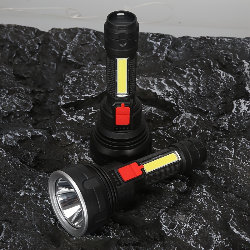 Powerful Led Flashlight Built-in Battery - Temu