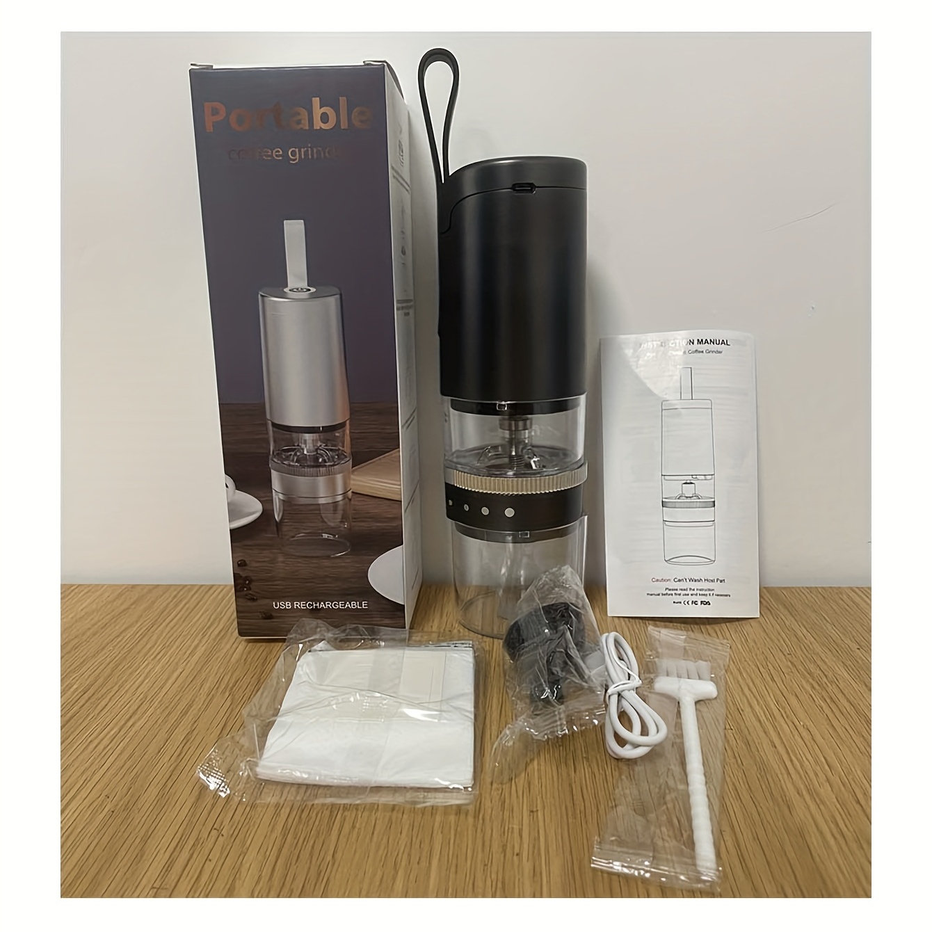 Portable Coffee Grinder With Ceramic Grinding Core Type c - Temu