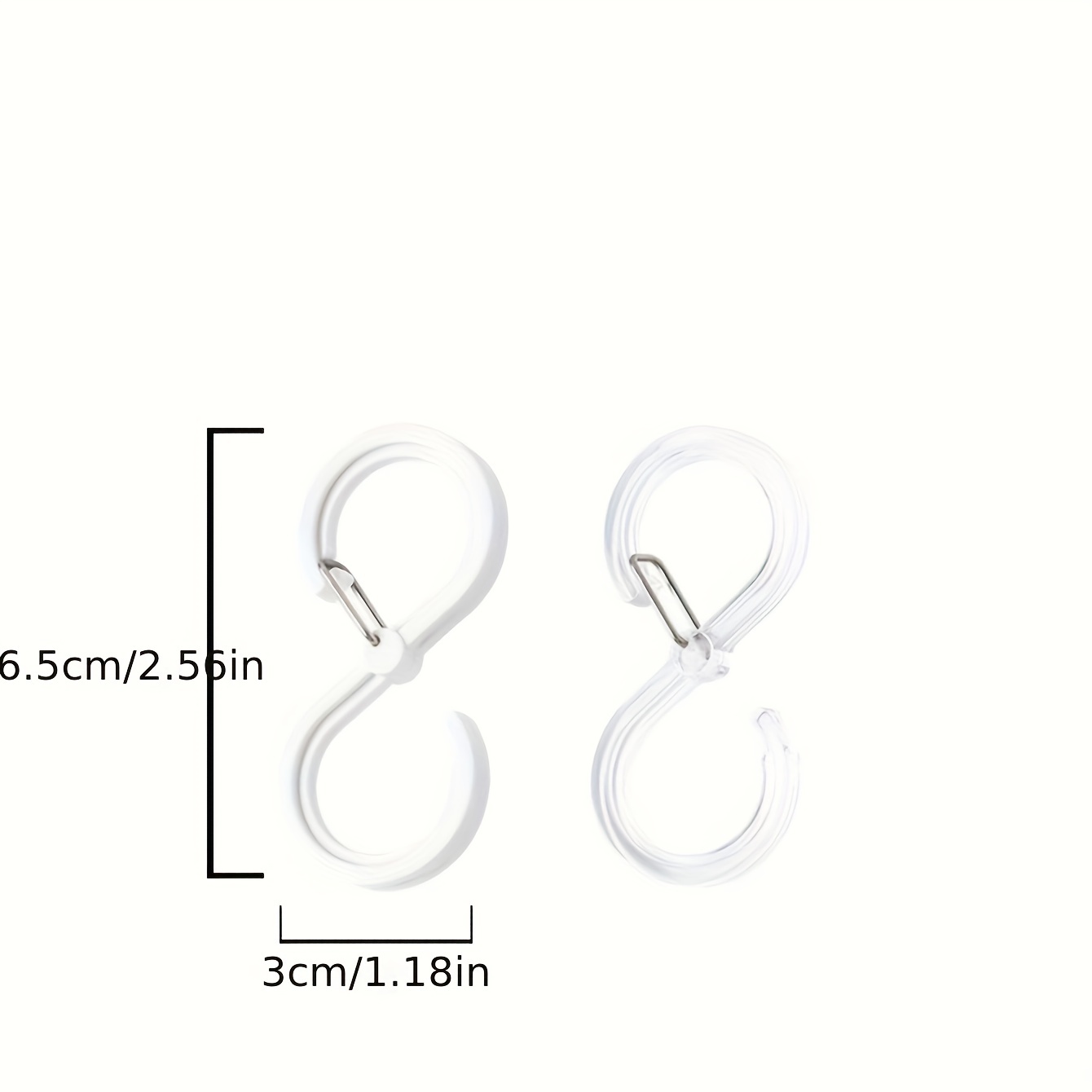 3pcs S Hook Lock Buckle Hanging Clothes Hook