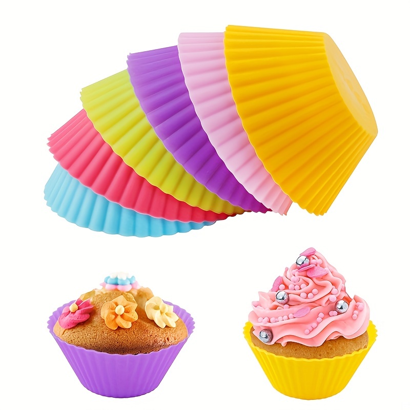 Silicone Cake Mold Round Shaped Muffin Cupcake Reusable Baking