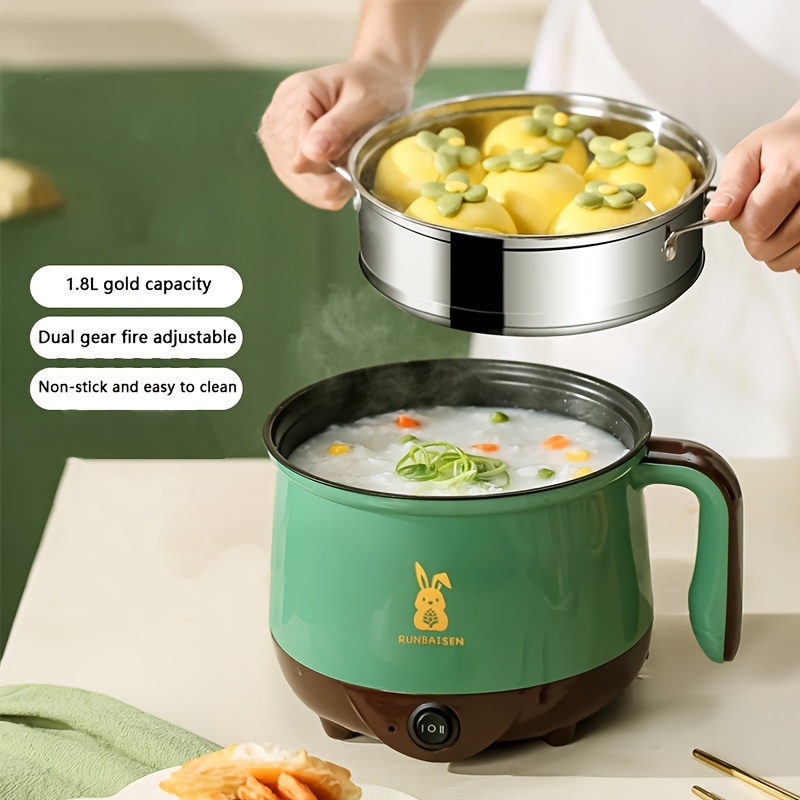 MOOSUM Mini Electric Hot Pot, Fast Cooker for Ramen/Soup