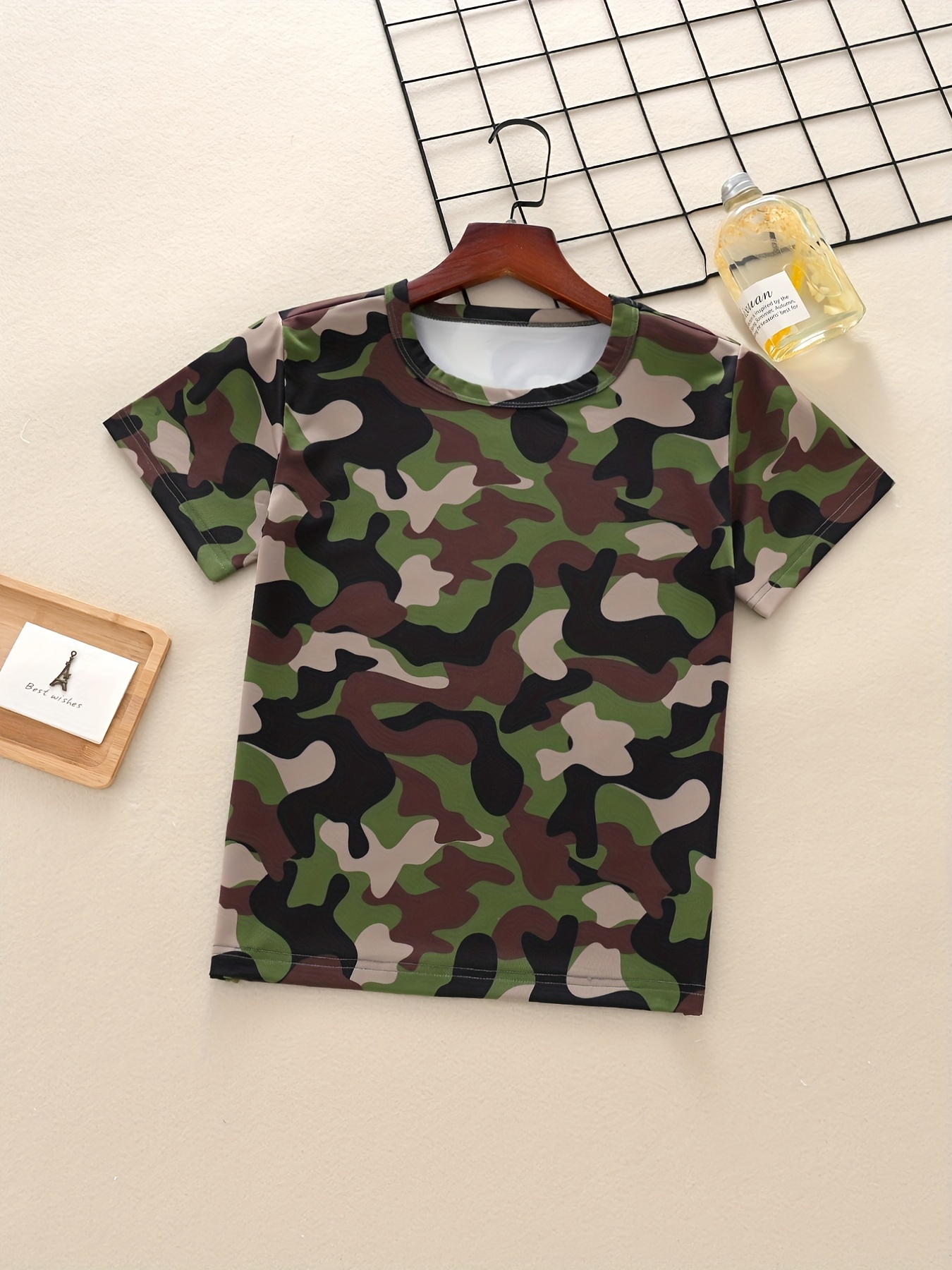 Army print t store shirt for boy