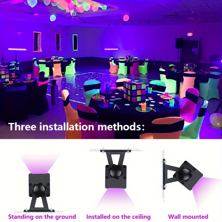 Uv Black Lights Led Blacklight Bar For Halloween Glow Party - Temu