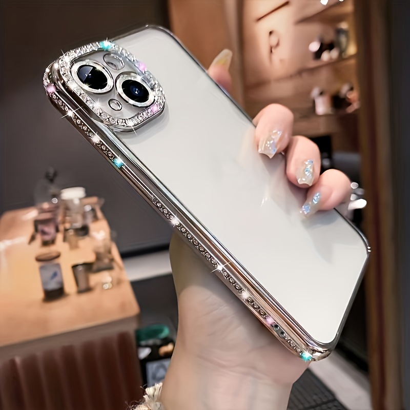 Compatible for iPhone 12 Pro Max Case Cute Luxury Designer Tin Foil Pleated  Phone Cover for Women Electroplated Sparkly Silicone Protective Slim Fit
