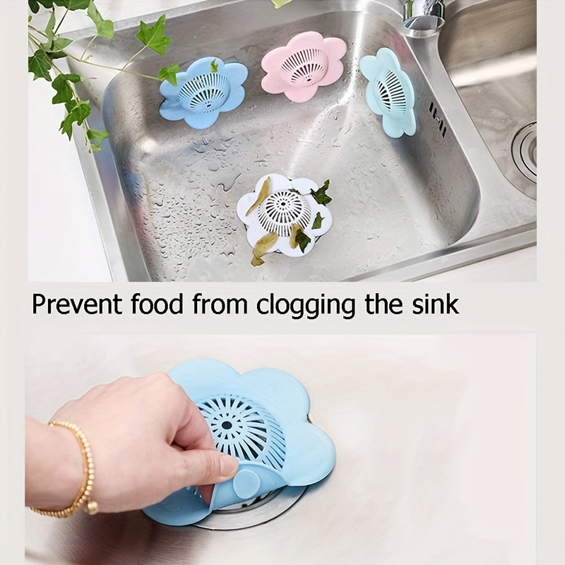 Hair Catcher Durable Silicone Hair Stopper Shower Drain Cover Protector Hair  Trap Sink Strainer for Kitchen