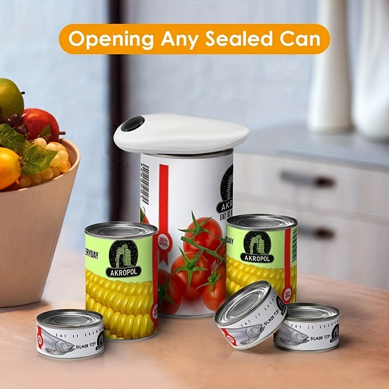 Electric Can Opener Mini One Touch Automatic Smooth Edges Jar Can Tin Touch  No Sharp Edges Handheld Jar Openers Kitchen Bar Tool 