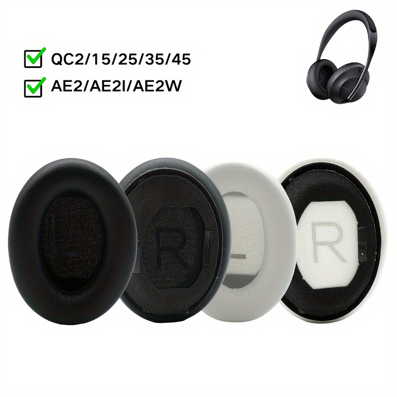 Almohadillas de repuesto para auriculares Bose QC35, QC2, QC15, QC25,  QuietComfort 35, 25, 2, 15, SoundLink, SoundTrue, AE2, AE2I, AE2W