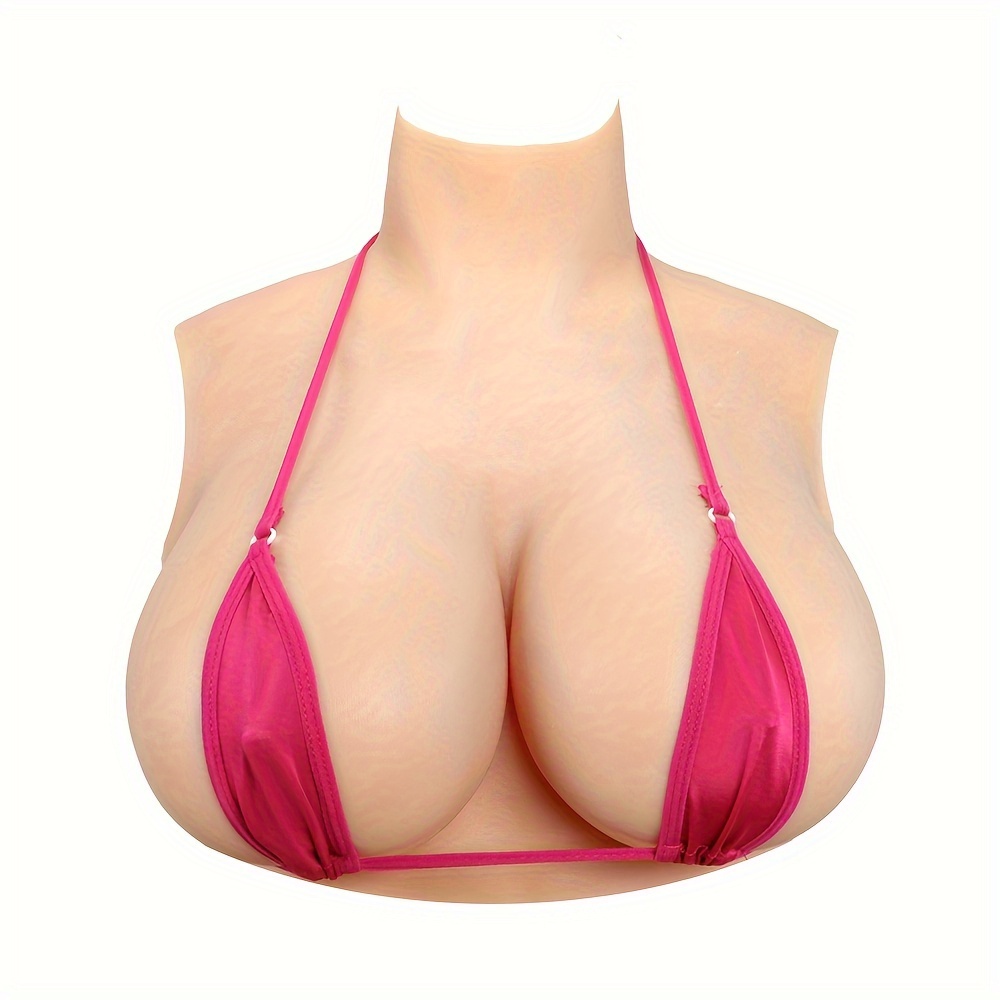 Fake Boobs Cross Dress High Collar Silicone Fake Breast G - Temu Spain
