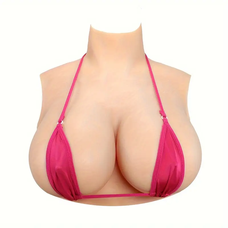 Boobs Cross Dress High Collar Silicone Breast G - Temu Italy