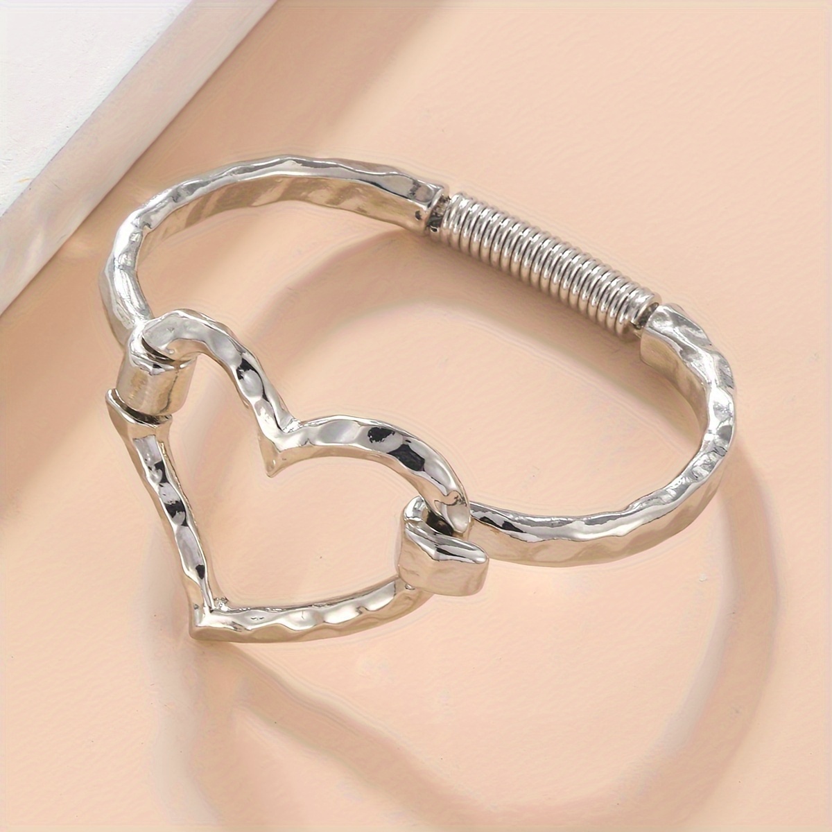 Alloy Open Heart Bracelet for Women
