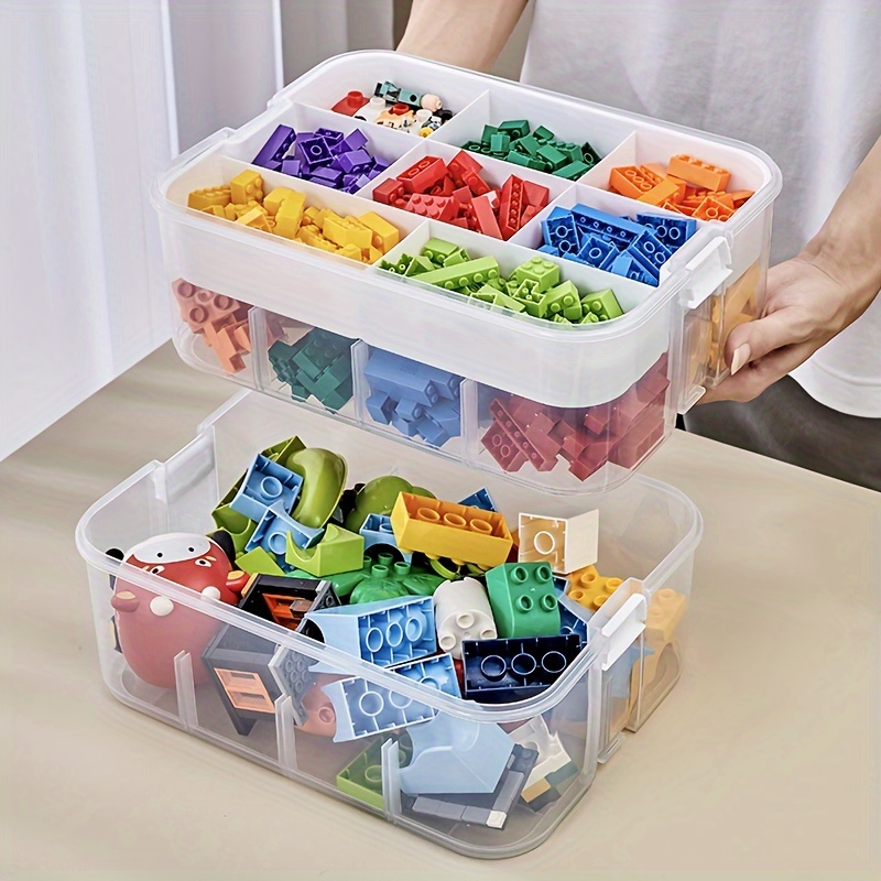 Lego Storage Box with Cover Layered Storage Box High Capacity Toy