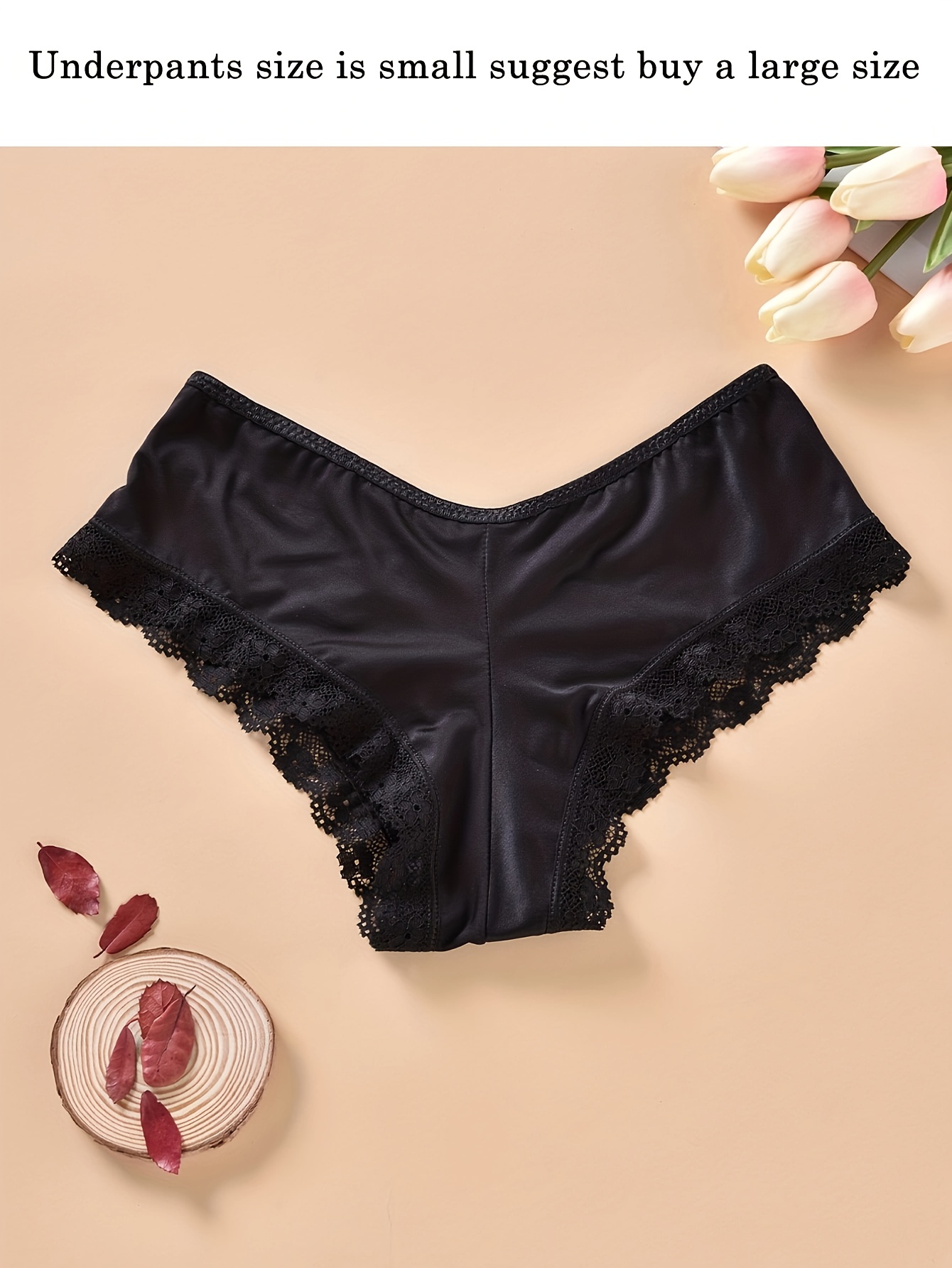 Lace Trim Hipster Panties Cross Hollow Breathable Intimates - Temu Germany