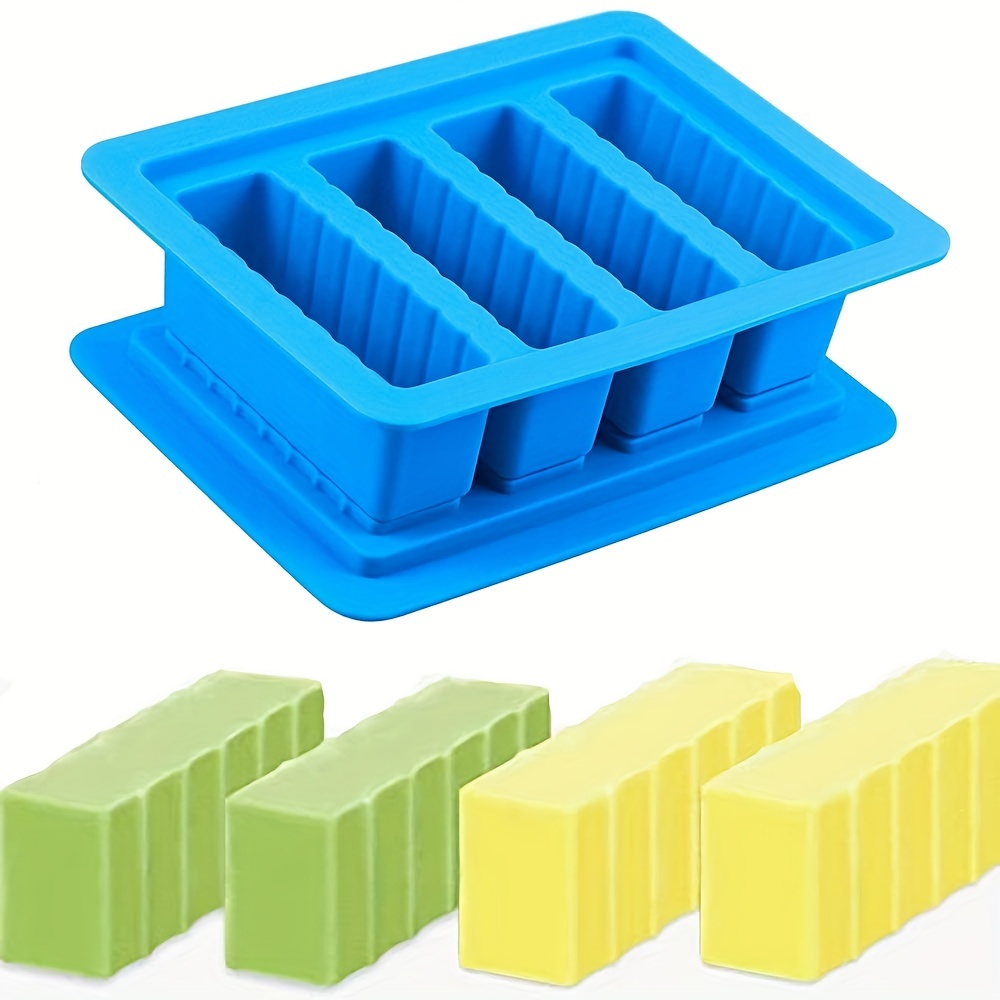 Butter Mold with Lid, Silicone Butter Tray Container with Spatula,  Non-Stick Silicone Butter Molds for Making 4 Stick Forms Herbal Butter,  Homemade