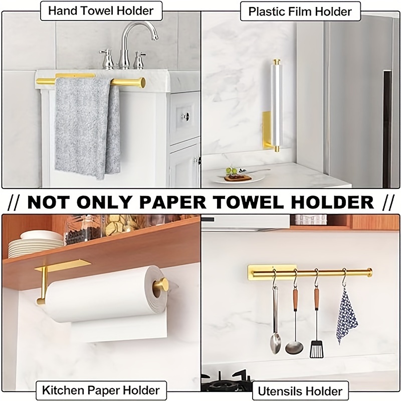 1pc Paper Towel Holder, Vertical Paper Towel Holder, Under Cabinet