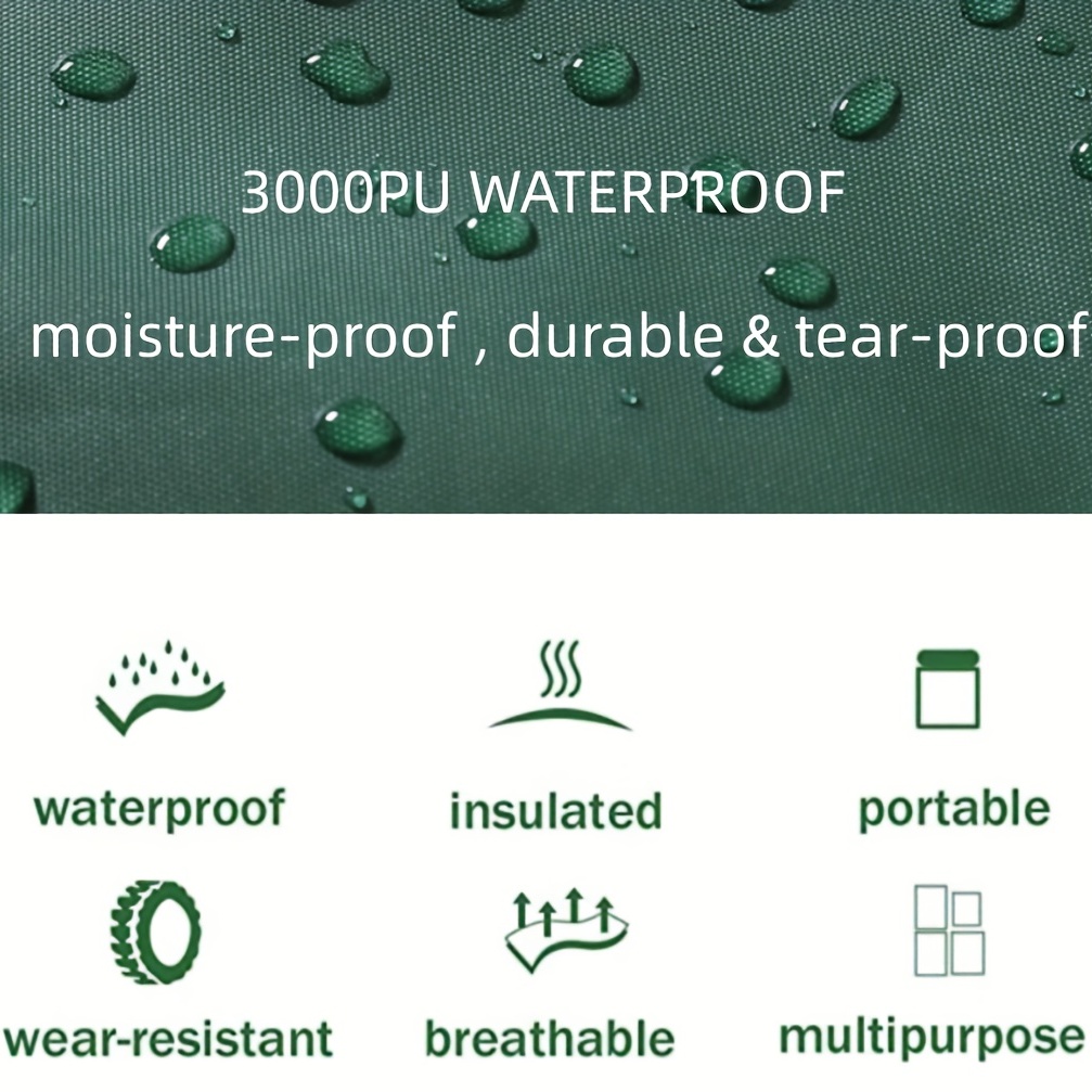 PU3000 Windproof Tarp Moisture Washable Floor Mat Sunshade Canopy Pocket Mat