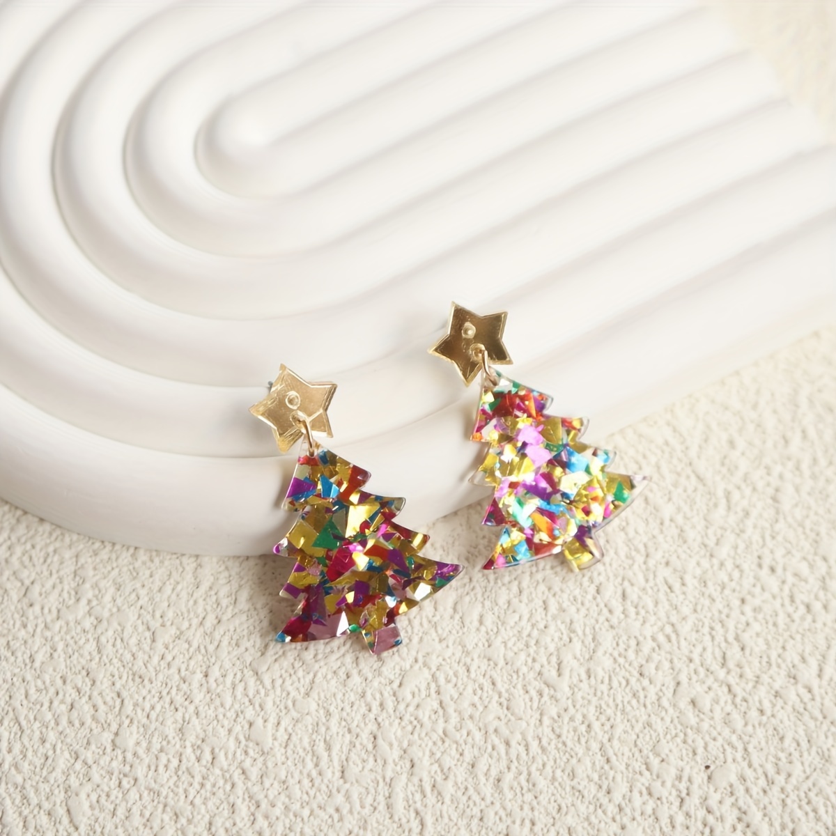 6 Paires Boucles D'oreilles Noël - Bijoux Festifs Pour Femmes (Père Noël, Renne, Sapin, Flocon...) - 10