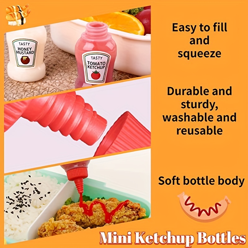 Mini Ketchup Sauce Bottle, Portable Small Sauce Container, Salad Container  For Lunch Box, Kitchen Supplies - Temu