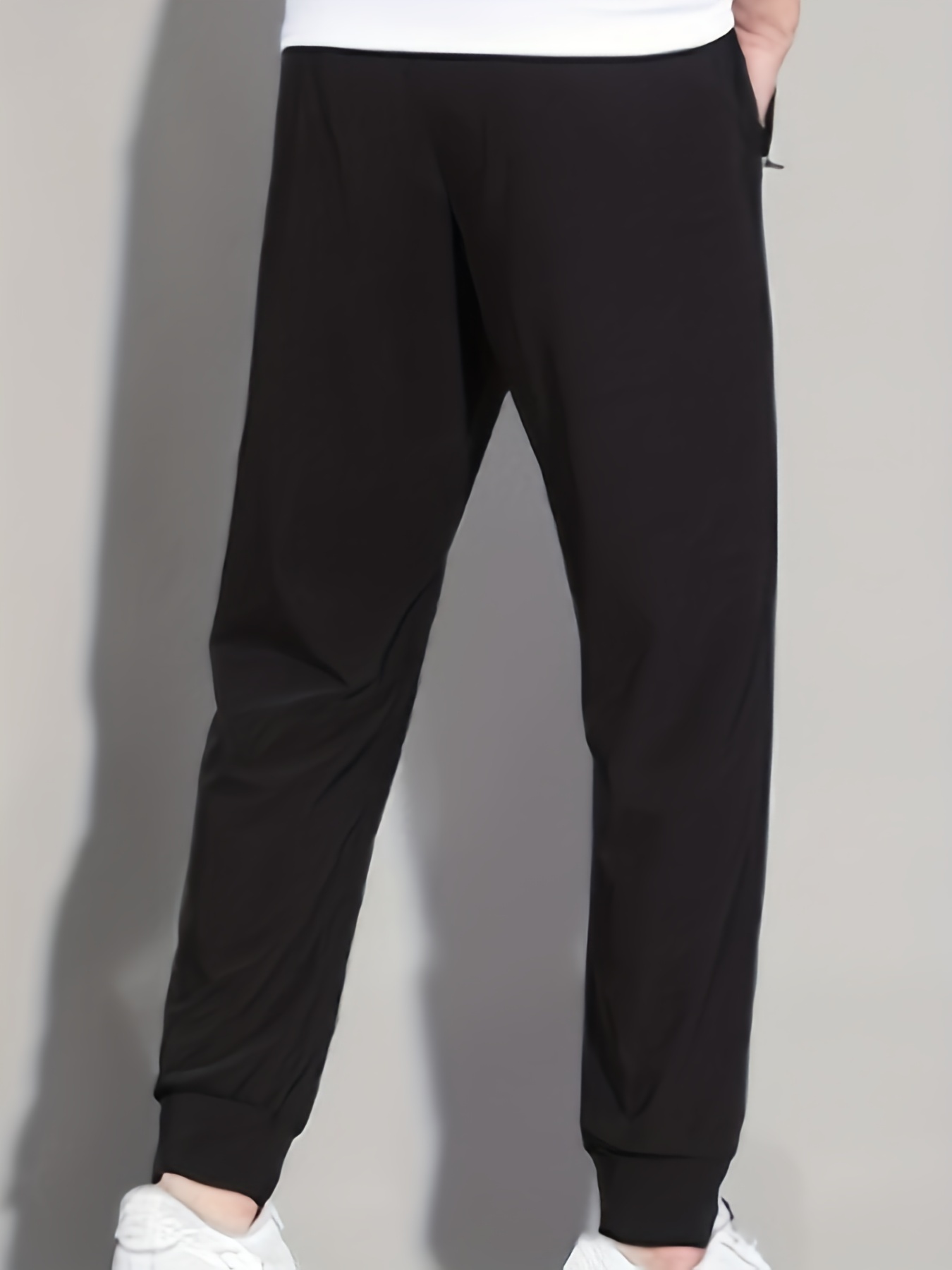 Susclude Pantalones deportivos de gimnasio para hombre con cordón ajustado,  para ejercicio, correr, pantalones deportivos con bolsillos con cremallera