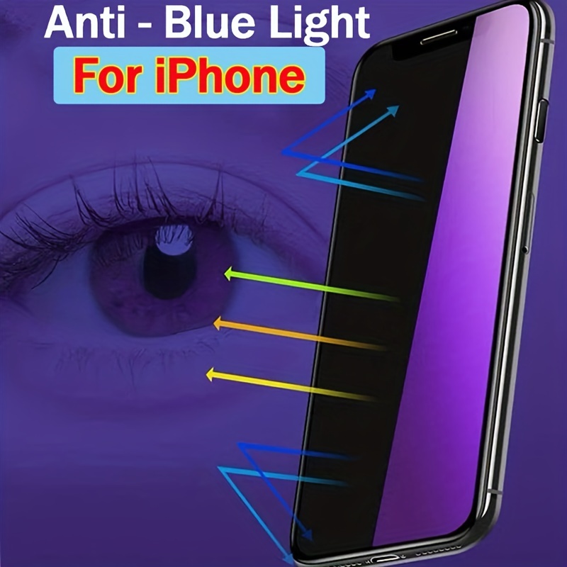2 Pièces Anti Lumière Bleue Pleine Couverture En Verre Trempé Protecteur D'écran  Pour IPhone 14 13 12 11 Pro Max Plus Mini X Xs Max XR 8 7 Plus SE - Temu  Belgium