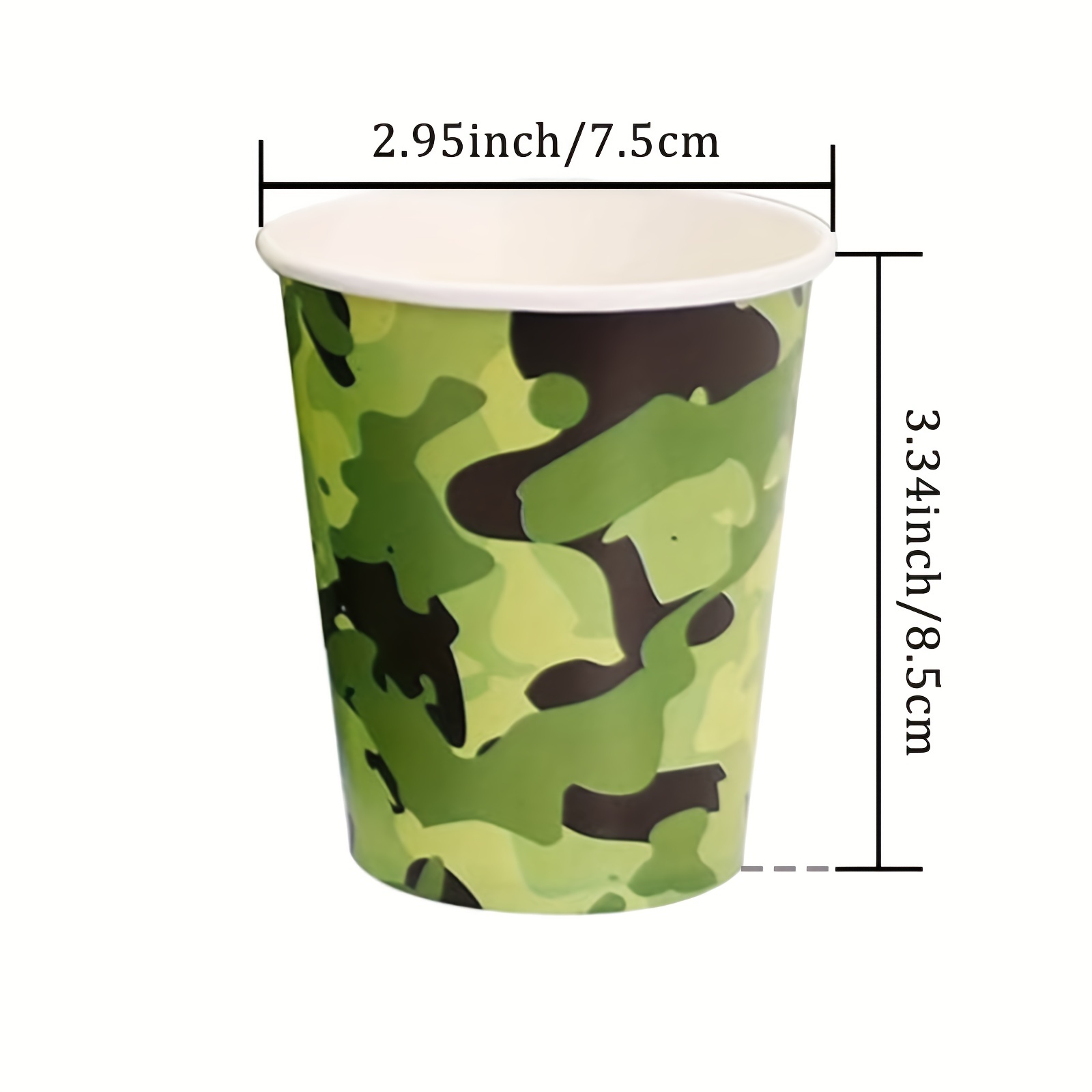 Set, Motif De Camouflage Tasse En Papier De Fête Tasse En Papier