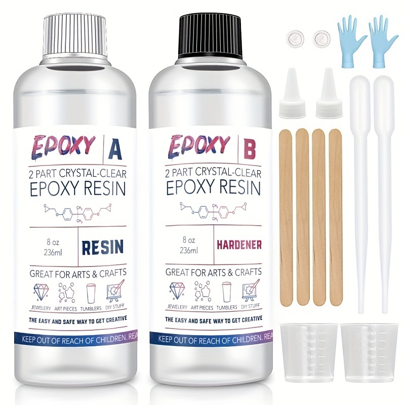 Epoxy Resin Kit Clear Resin Food Safe Bpa Free Easy Mix 1:1 - Temu