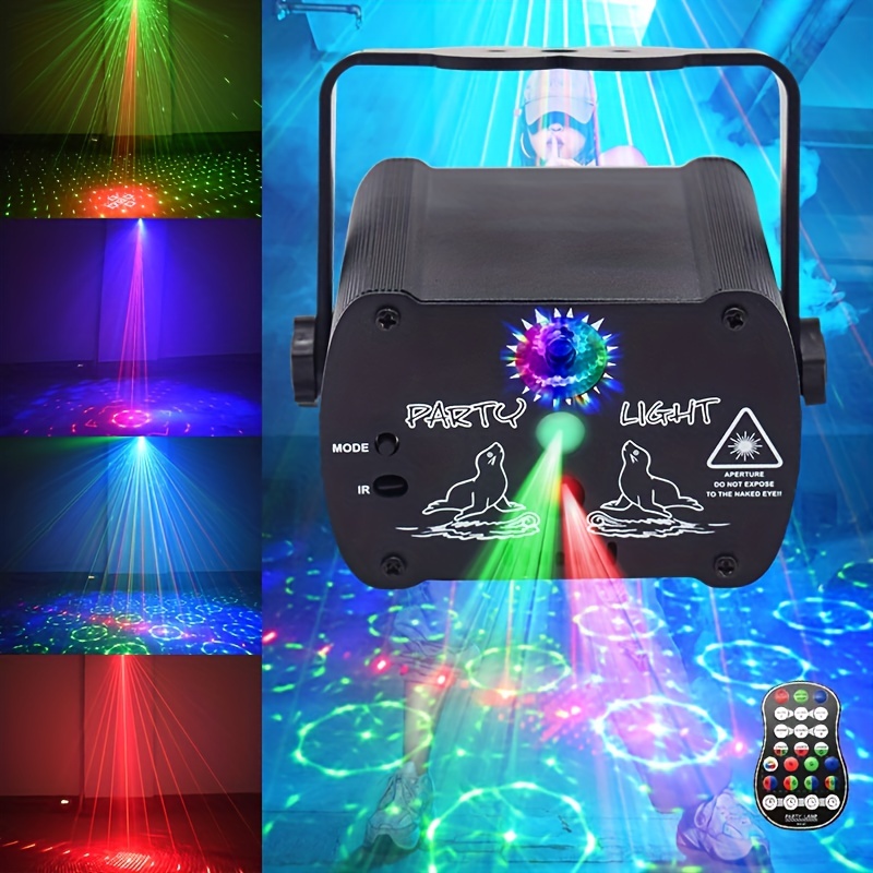 Party Lights Dj Disco Light Rgb 3 Lens 36 Patterns Projector Goolight Mini  Led Strobe Sound Activated Stage Lights Indoor For Birthday Parties Wedding  Karaoke Ktv Bar Christmas Halloween Decorations - Musical