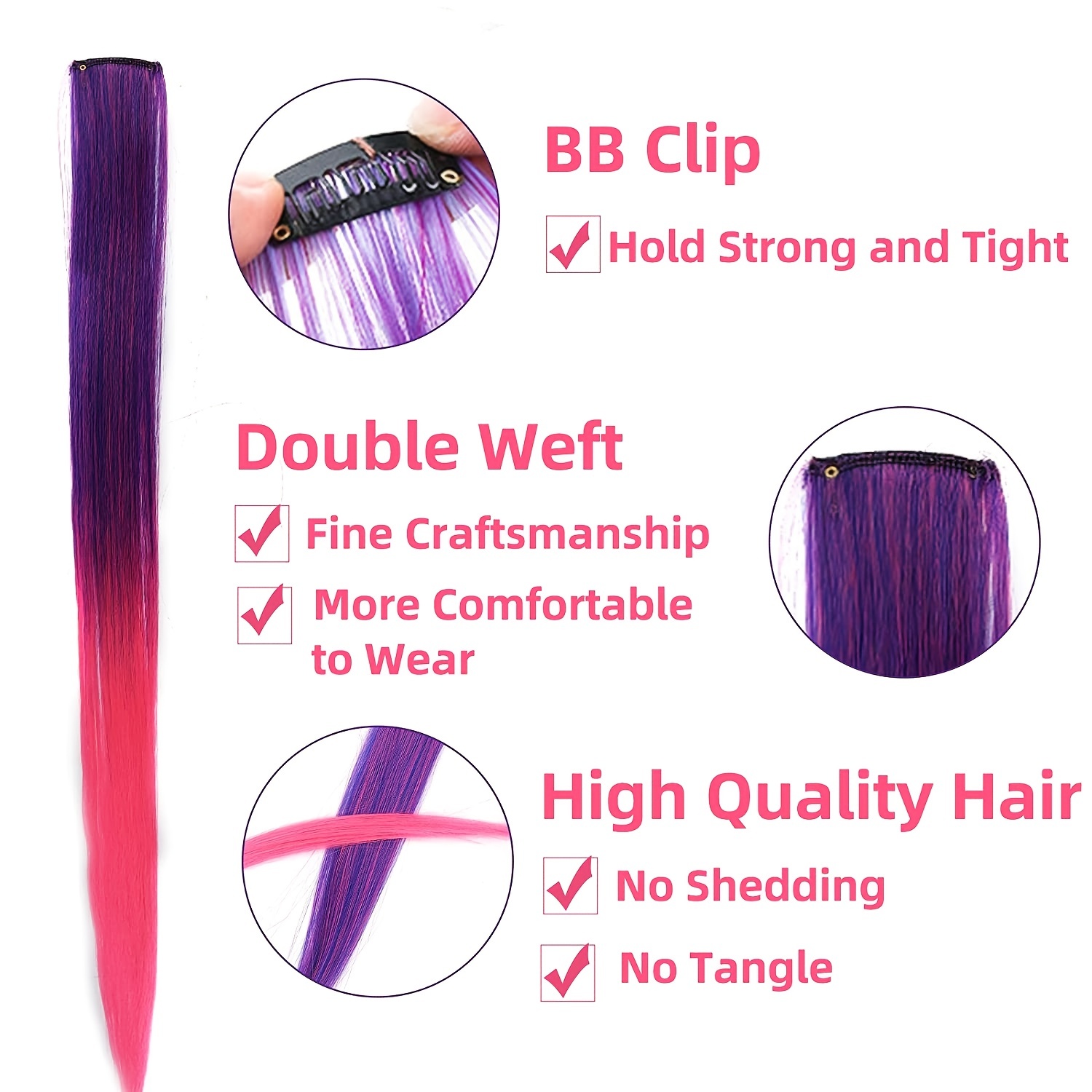 One Piece Gradient Silk Hair Piece Tissued Wig High Temperature