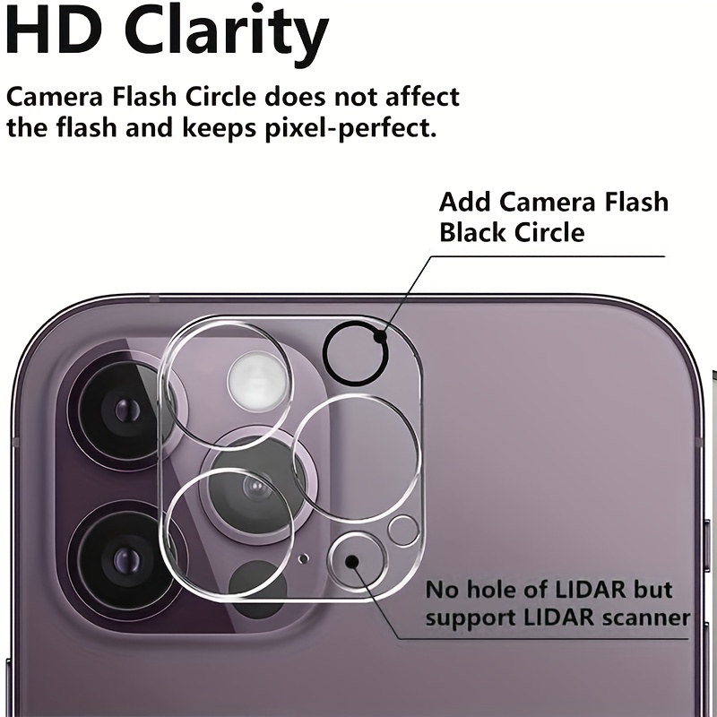Verre Trempé iPhone 13 Pro / 13 Pro Max pour lentille (3 pièces)