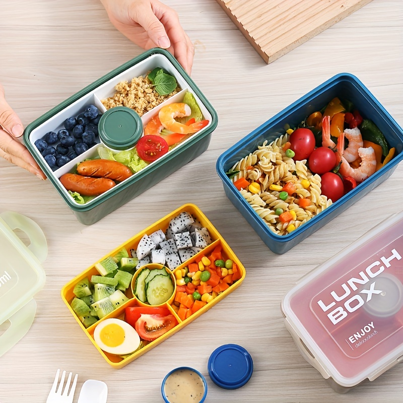 Bento Box Adult Lunch Box Stackable, 49OZ Bento Boxes for Adults