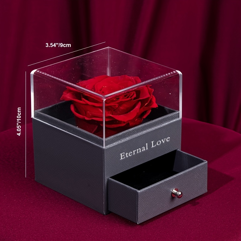 Romantic Preserved Eternal Rose Valentines Gift Set With Box