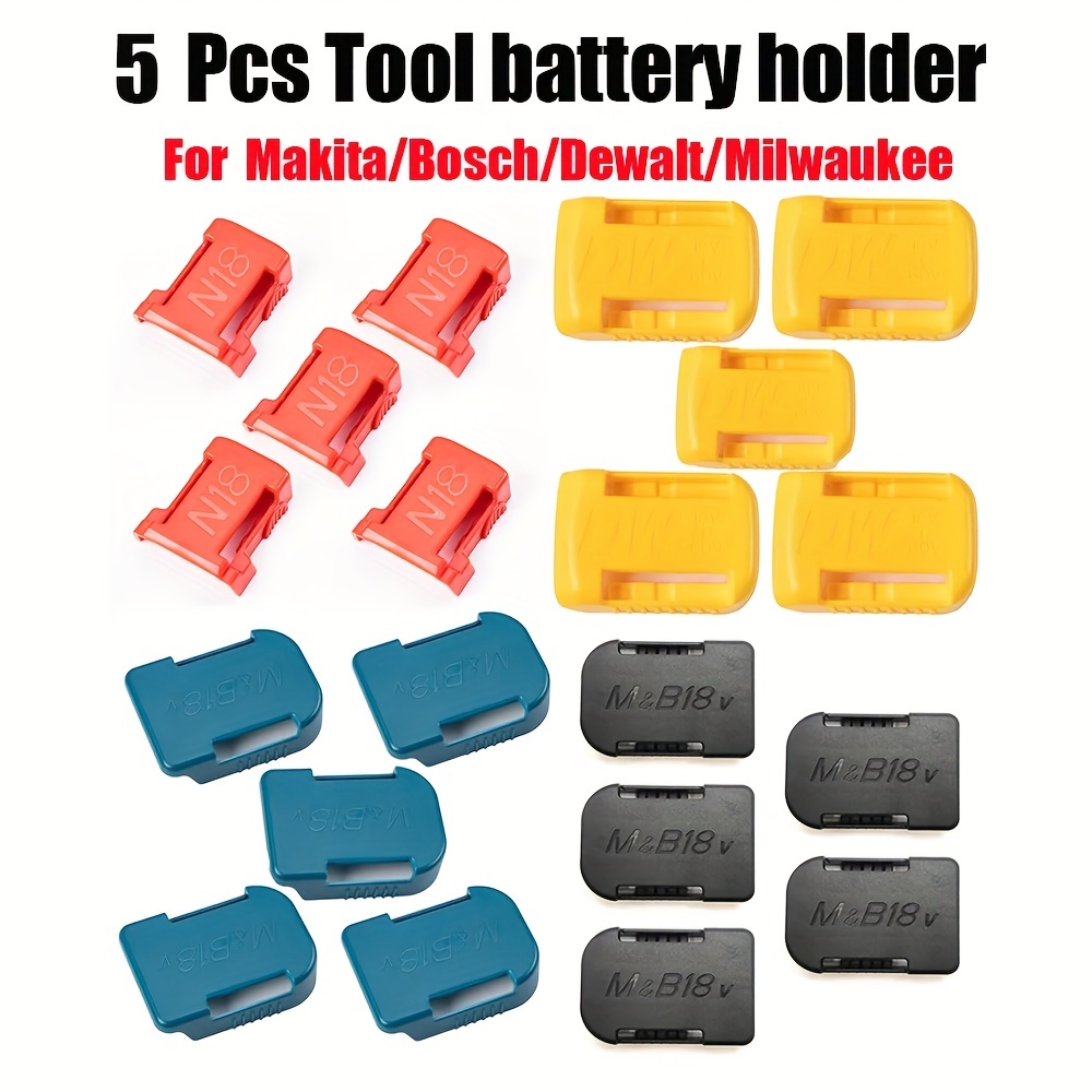 Support de batterie Waitley pour Makita et Bosch 18v Batterie Stockage Rack  Holder Case pour la fixation des appareils