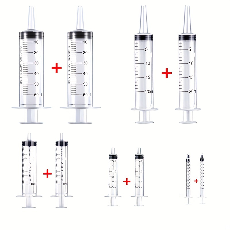 10x 5mL Disposable Syringe Luer Lock Tip Liquid Medical Plastic