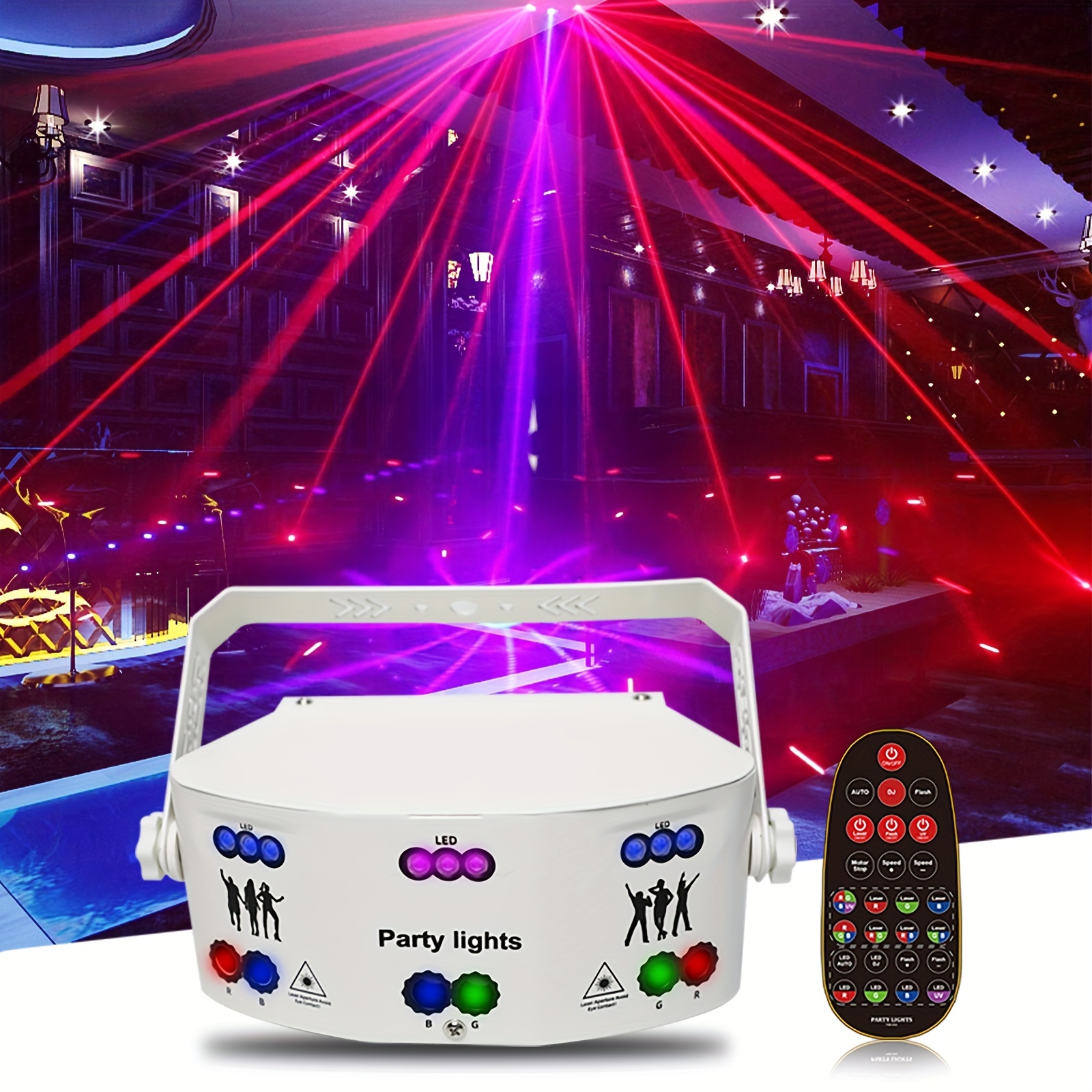 YSH LED Disco Laser Light DMX 9 Eyes RGB Stage Lighting Effect for DJ Club  Bar