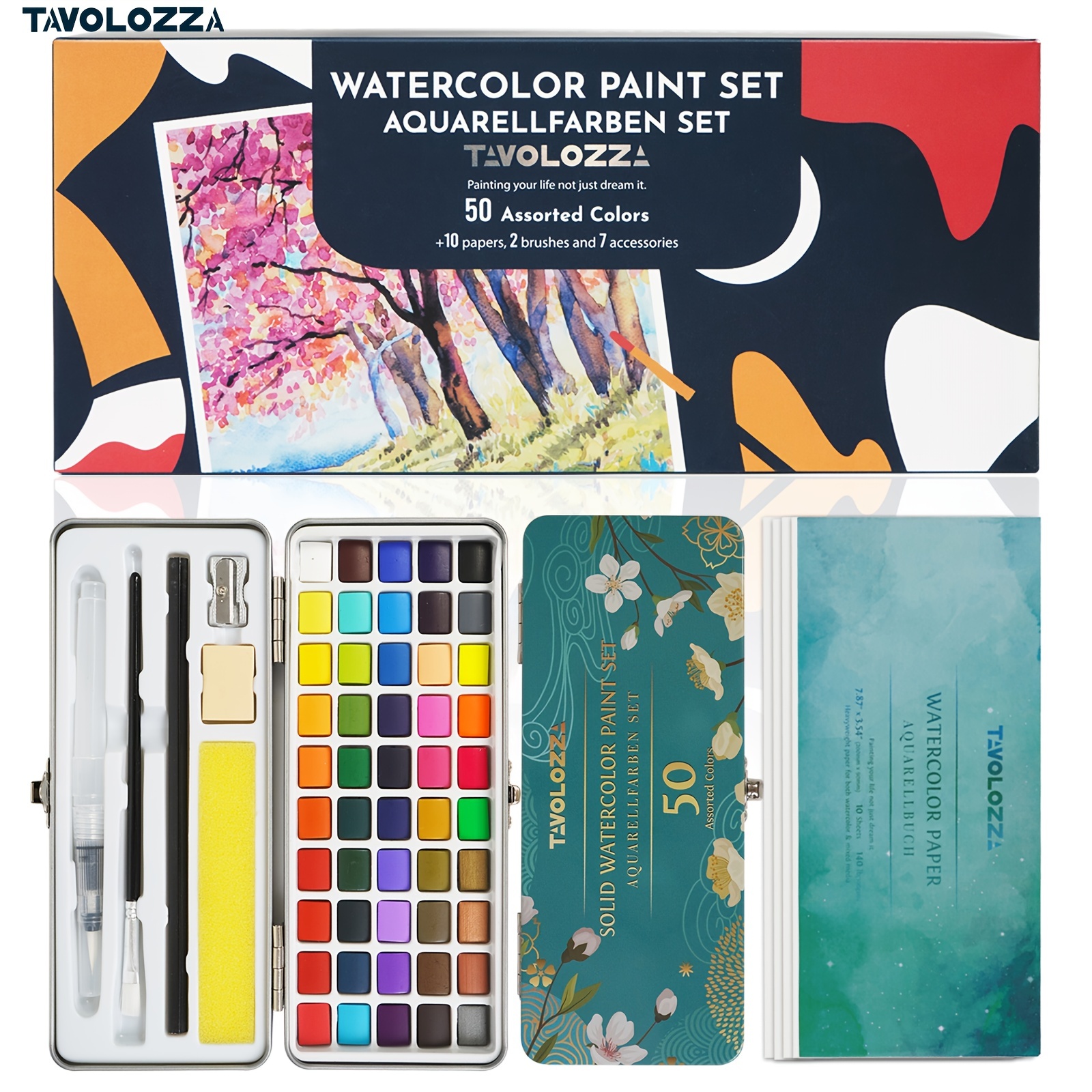 Seamiart 100 Color Solid Watercolor Paint Set Basic Neone - Temu