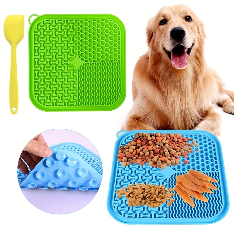 Pet Lick Silicone Mat For Dogs Pet Slow Food Plate Dog Bathing Distraction Silicone  Dog Sucker Food Training Dog Feeder Supplies - Temu