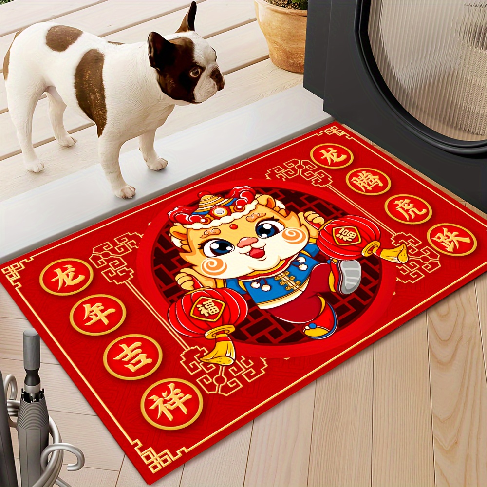 Crystal Velvet Door Mat Cartoon Kitten Indoor And Outdoor - Temu