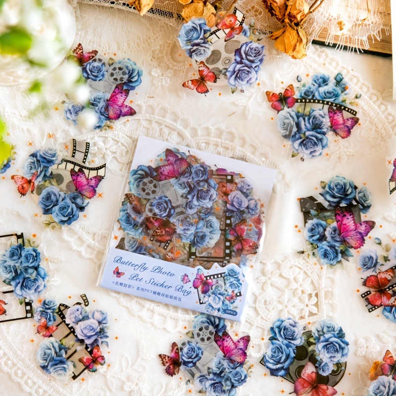 Vibrant Versatile Retro Flower Sticker Pack Diy Crafting Kit - Temu