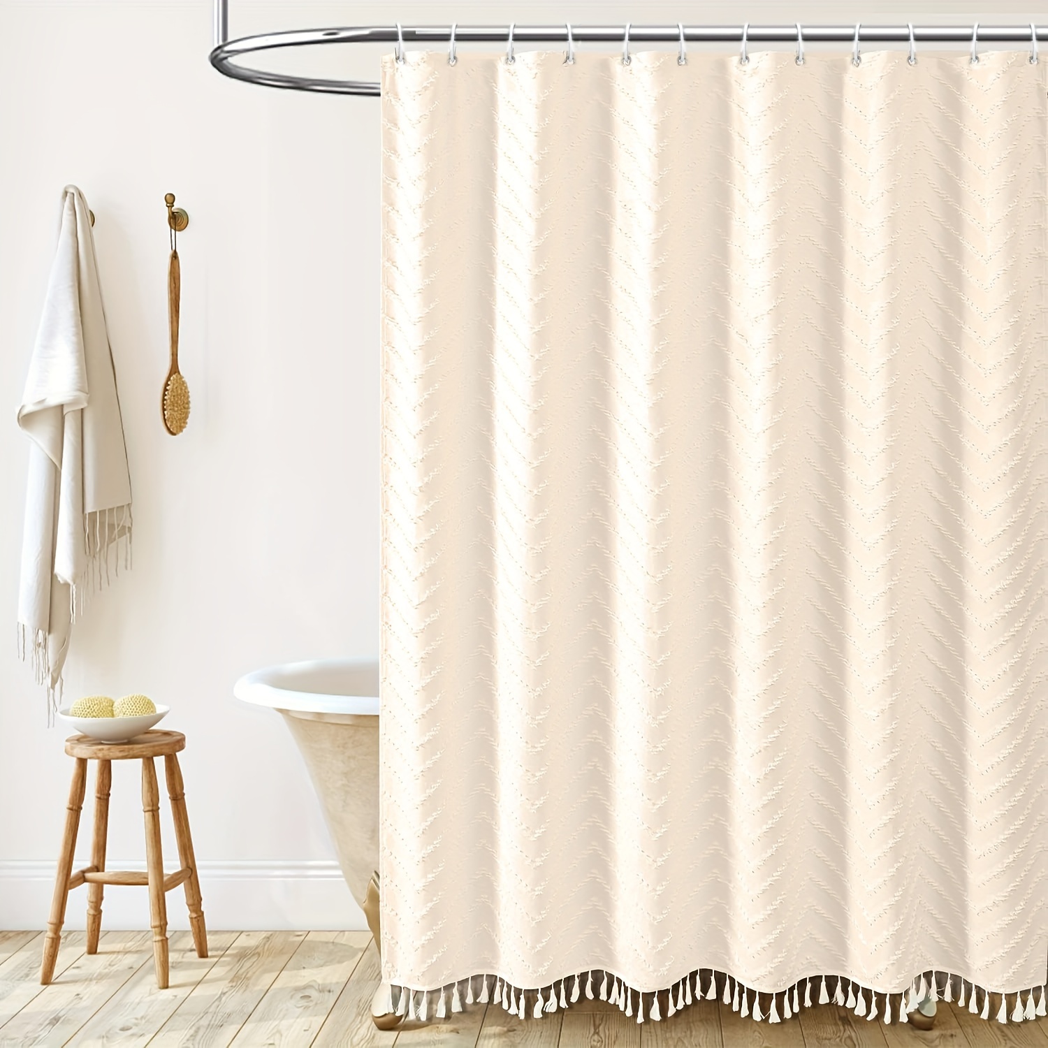 Forro de cortina de ducha de tela de 60 x 72 pulgadas, tamaño de cabina de  baño, calidad de hotel, lavable, repelente al agua, cortinas de baño  blancas con ojales, 60 x