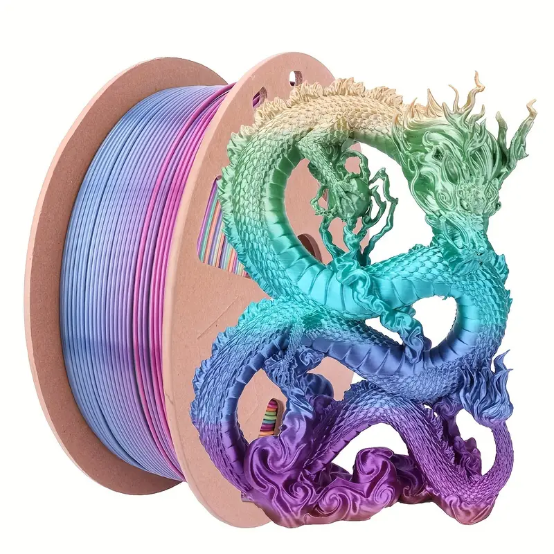3D Filament D'imprimante En Soie Arc-en-ciel PLA Multicolore Filament PLA  Arc-en-ciel Avec Cinq Couleurs Rose Rouge/ /Vert/Bleu/Violet, Chacune De 12  Mètres (472 Pouces), Filament D'impression 3D - Temu France