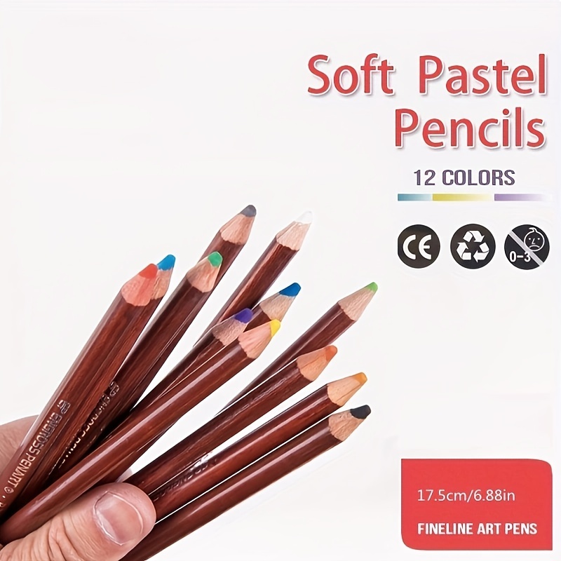 Seamiart 12 Colors Skin Tone Soft Pastel Pencils Art - Temu