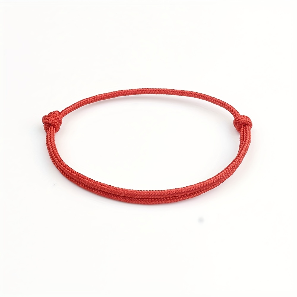 Bohemian Red String Anklet, Minimalist Ankle Bracelet