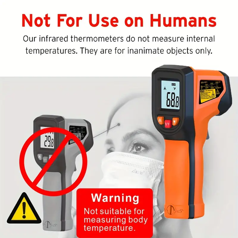 Infrared Thermometer Gun, Handheld Heat Temperature Gun For Cooking Tester,  Pizza Oven, Grill & Engine - Laser Surface Temp Reader -58f To 1112f - Not  For Humans - Temu Lithuania