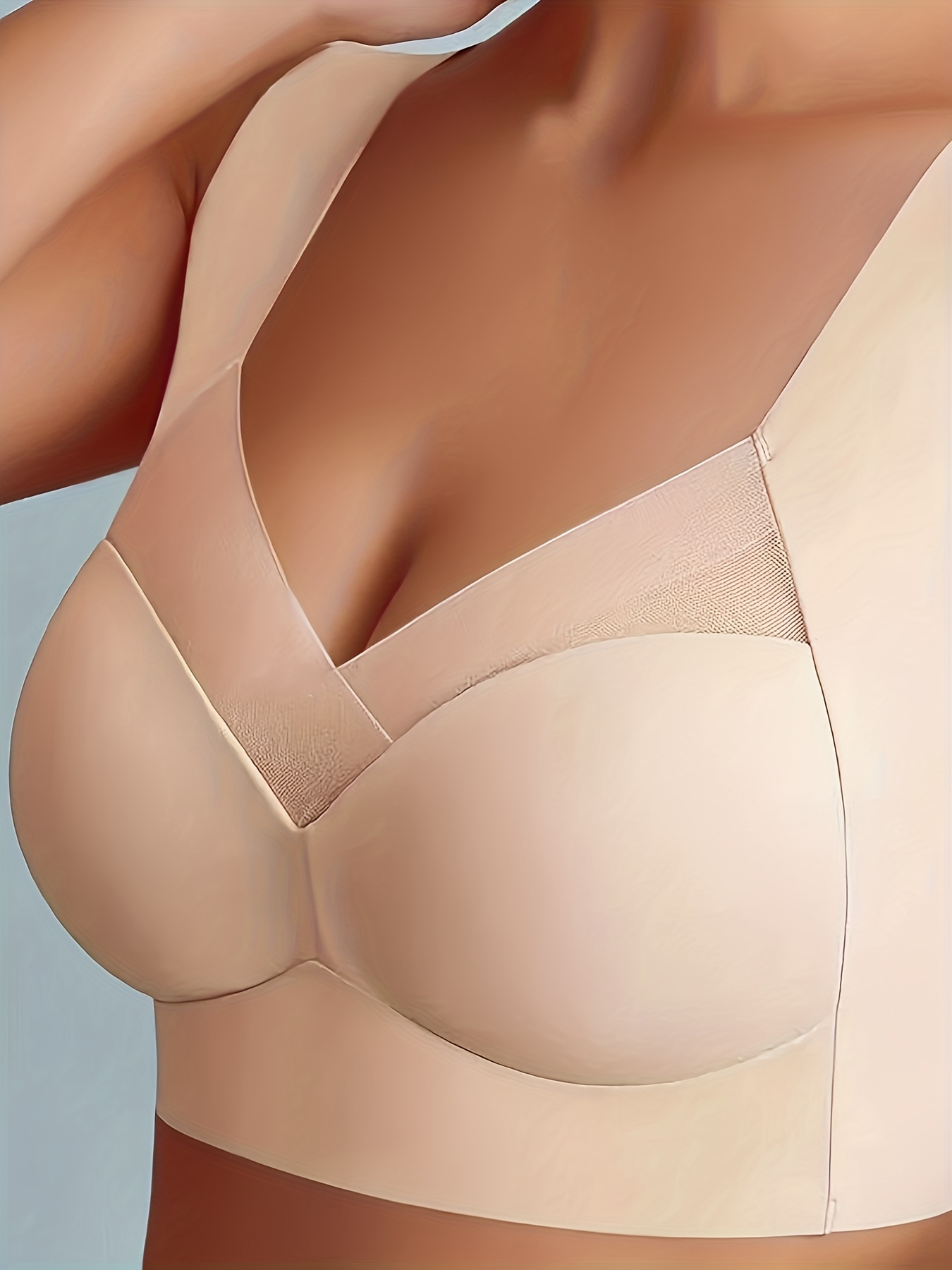 nsendm Female Underwear Adult Woman's Bras Women's Push Up Wireless Bra  Comfort Support No Underwire Bras Comfortable Wire Bralette Women(Beige,  36) 