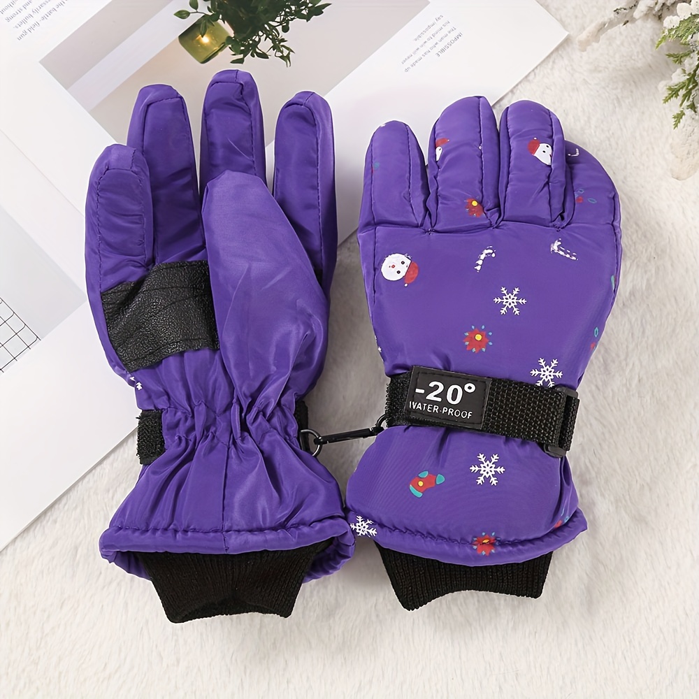 Gants pour enfants Ski chaud extérieur Gants à un doigt Gants en laine  Tricotés Hommes et femmes Bébé Enveloppe Gants avec doigts