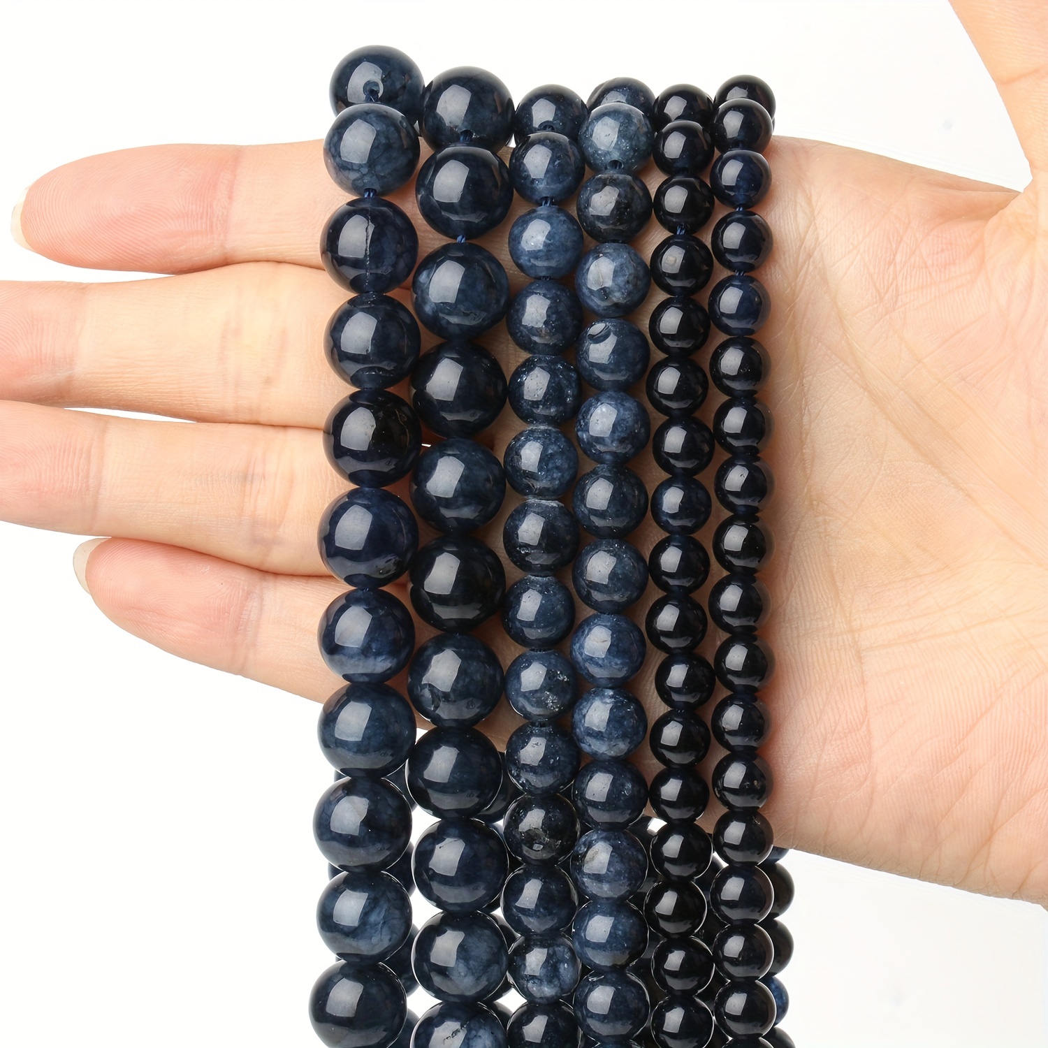 

6-10mm Stone Bead Strand, Handmade Jewelry Findings For Diy Necklace Making