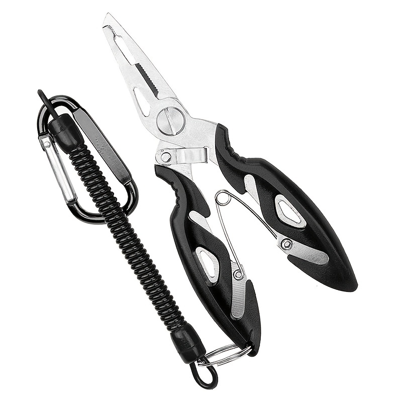 1pc Multifunction Fishing Pliers With Lanyard, Stainless Steel Hook  Remover, Fishing Tackle