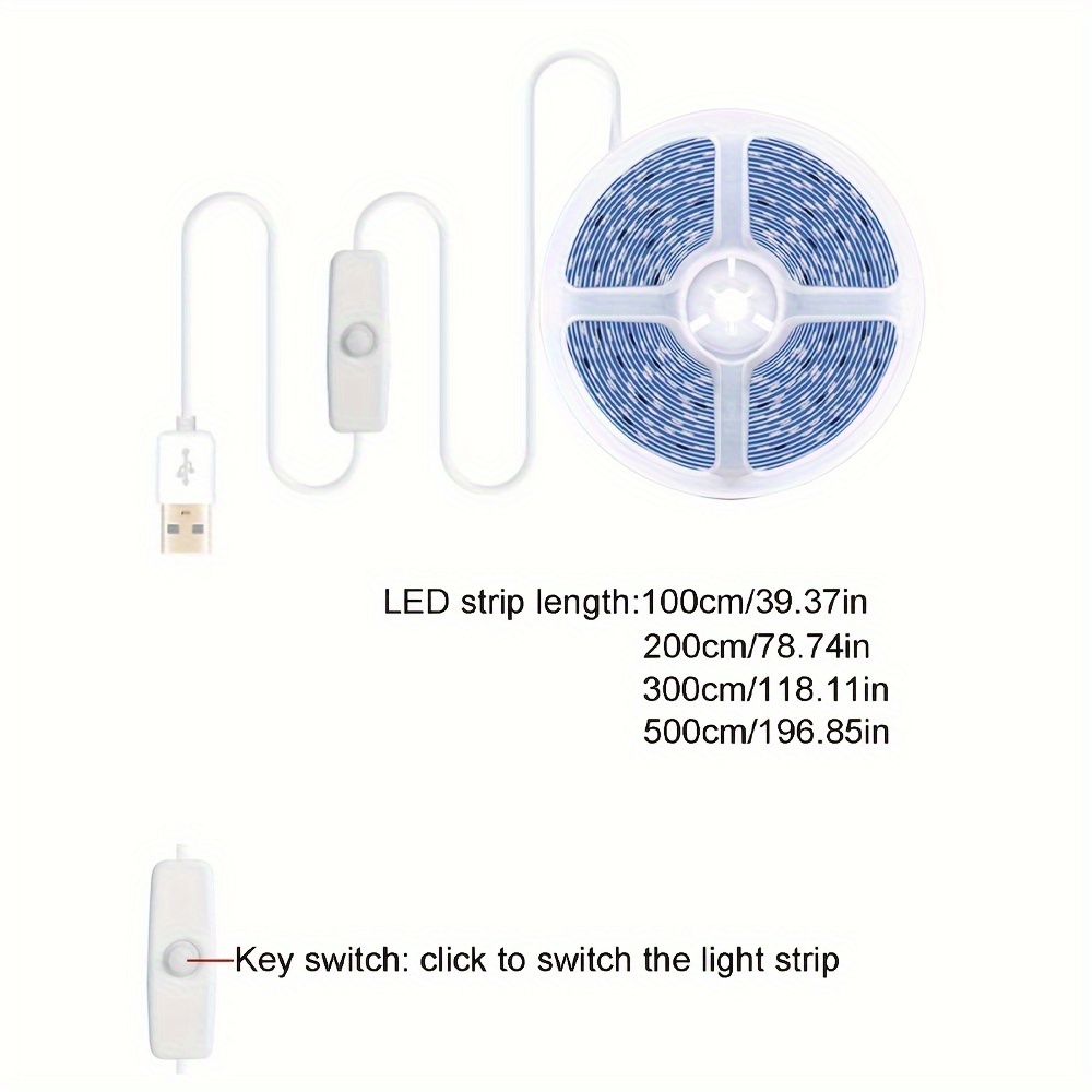 5V Lumières LED USB Bande Lumineuse LED Blanche Lumières LED - Temu France