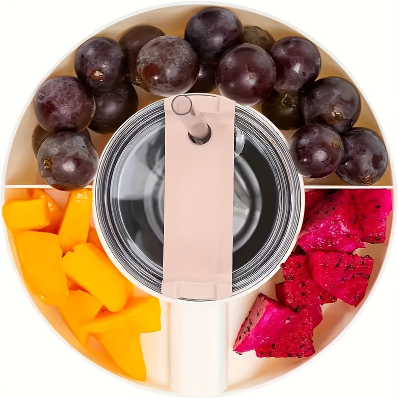 Snack Bowl For Tumbler With Handle 3 Compartment - Temu